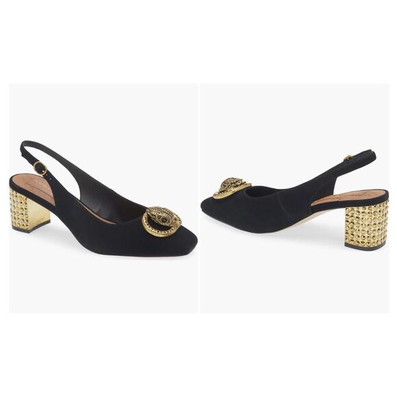 New Kurt Geiger London Women's  Chelsea Slingback Pump Black Size 10.5 (41.5) - Picture 1 of 6
